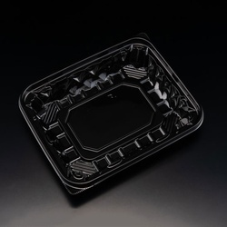 リスパック 惣菜容器 バイオ アソートケース 20-16B(33) 黒 本体