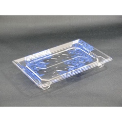 リスパック 刺身容器 バイオPET ふれあい 22-15B はまい青 本体