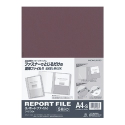 レポートファイル　Ａ４縦　赤　５冊パック