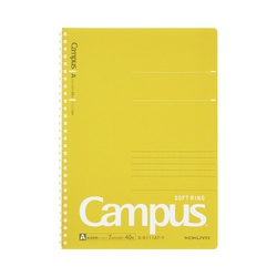 キャンパスソフトリングドット罫４０枚Ｂ５　黄