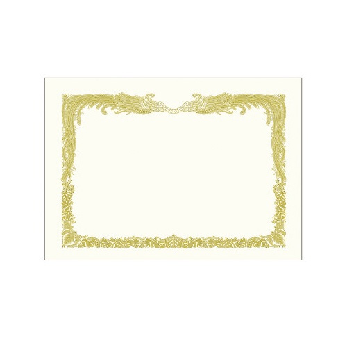 金箔賞状用紙　Ａ３判　縦書用　白　５Ｐ