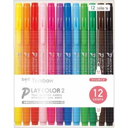 サインペン　プレイカラー２　１２色セット　３セット