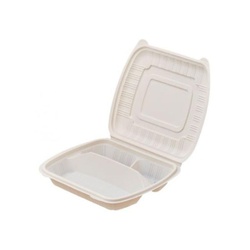 シンメイ 弁当容器 嵌合コーンスターチパック IDFP-50P浅型(仕切有り)