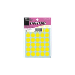 タックタイトル　直径１５ｍｍ　５９５片入　黄