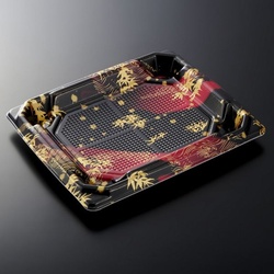 中央化学 刺身容器 四方盛 20-17 竹霞R 本体