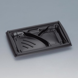 弁当容器 箱膳23-16-4H 黒 福助工業