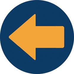 フロア誘導シール　矢印　丸　ブルー