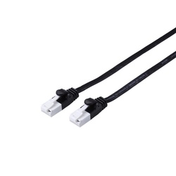 ＬＡＮケーブル　ＣＡＴ６Ａ準拠　１ｍ　フラット　黒