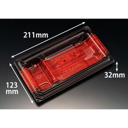 リスパック どんぶり容器 バイオデリカ 枠重 3-2B 本体 K-格式赤