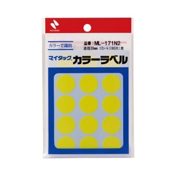 マイタックカラーラベル　２０ｍｍ　黄