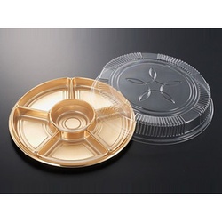 中央化学 オードブル容器 DX オードブル 丸2G-W4点セット