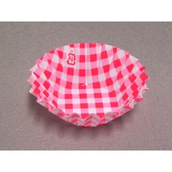 セイコー おかずカップ OPPフレアラミケース 5F チェック柄ピンク 500枚入