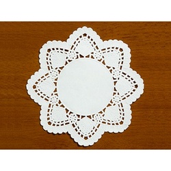 レースペーパー ドイリー 丸レース6号 白 152mmφ