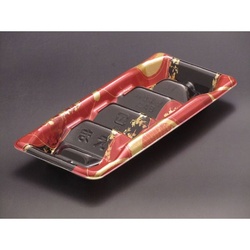 リスパック 寿司容器 魅せ巻 太4B はなまち赤 本体