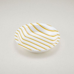 弁当容器 まるざら 185(本体)ストライプ 青葉紙業