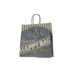 紙手提袋 T-6 HAPPY BAG(ネイビー) ベルベ