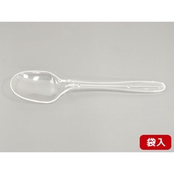 使い捨てスプーン カラースプーン160mm 透明 個包装 ホウケン産業