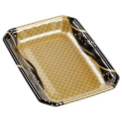 発泡トレー メガプレート20-28(30)平 波格子金 エフピコ