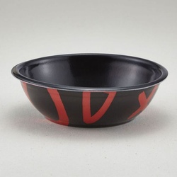 どんぶり容器 SD-180(本体)耐熱三紋内黒 青葉紙業