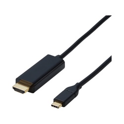 変換ケーブル　Ｔｙｐｅ−Ｃ−ＨＤＭＩ　１．０ｍ　黒
