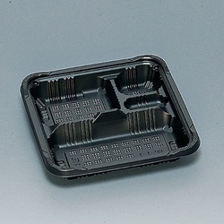 福助工業 弁当容器 憩い RP-1-1H 黒 E 本体
