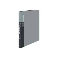 名刺ホルダー差替式　Ａ４縦３０穴３００名刺横入　灰