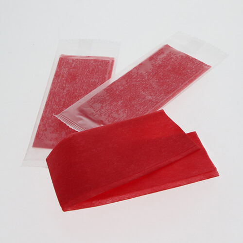 紙おしぼり 中判 平型 赤 180×220mm HEIKO