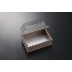 折箱 AWD-128 茶木目 透明高蓋付 中央化学
