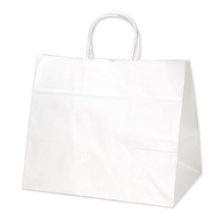 持ち帰り用紙袋 50-5000 手提げ袋 白無地 320×200×275 50P ササガワ