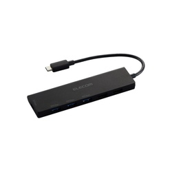ＵＳＢ　Ｔｙｐｅ−Ｃ　ハブ　コンパクト　薄型　黒