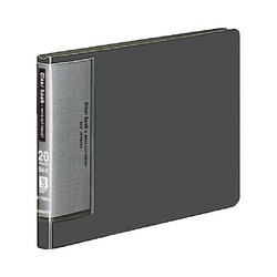 クリヤーブック固定式Ｂ６横２０枚濃灰Ｘ３