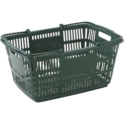 ショッピングバスケット３３Ｌ　Ｄグリーン　２５個入