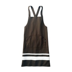 胸当てエプロン BW5505-72_F エプロン 兼用 ブラウン/ホワイト フリーサイズ 住商モンブラン