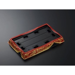 中央化学 寿司容器 HS 天城 18-3 すその赤-BK 本体