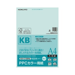 ＰＰＣカラー用紙　共用紙　Ａ４　１００枚　青