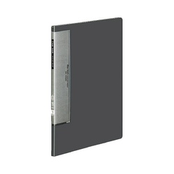 クリヤーブックウェーブカットＢ５縦１０Ｐ濃灰Ｘ３