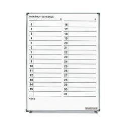 ホワイトボード（軽量タイプ）月行事横書き　縦Ｘ２