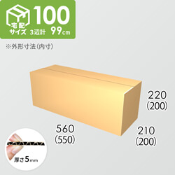 【宅配100サイズ】ダンボール箱(550×200×200) 5mm A/F K5×K5