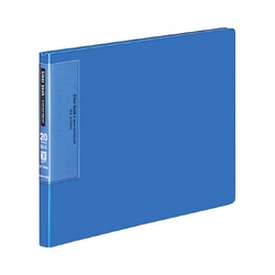 クリヤーブックウェーブカットＢ５横２０Ｐ青Ｘ３