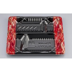 シーピー化成 弁当容器 BF恵味8-4 フレーム赤 本体(N)