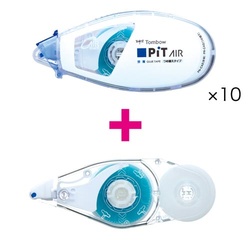 テープのりピットエアーミニ本体１０個＋詰替１