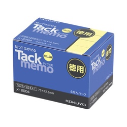 タックメモお徳用　７５×１２．５　黄１００枚２０冊