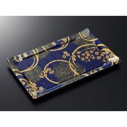 中央化学 寿司容器 HS 波ね皿 33-21 松月青-BK 本体