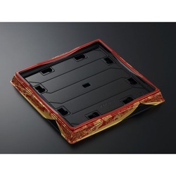 中央化学 寿司容器 HS 天城 30-5 すその赤-BK 本体