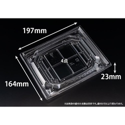 リスパック 刺身容器 バイオ 枠越20-17B クリア J10 本体