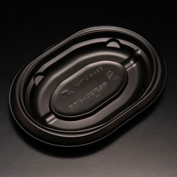 リスパック 軽食容器 バイオデリカ サラエル D17BA黒 本体