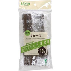 カトラリー Green Select バイオマスフォーク10％ 10本入 大和物産