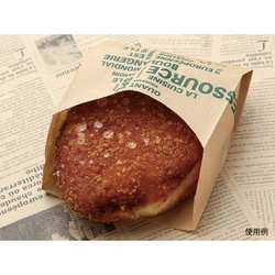 大阪ポリエチレン販売 パン袋 No.214 ヨーロピアンハーフムーン(茶)