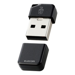 ＵＳＢメモリ　小型　キャップ　６４ＧＢ　ブラック