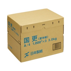 わら半紙　国更Ｙ　Ａ４　１箱（１０００枚×３冊）